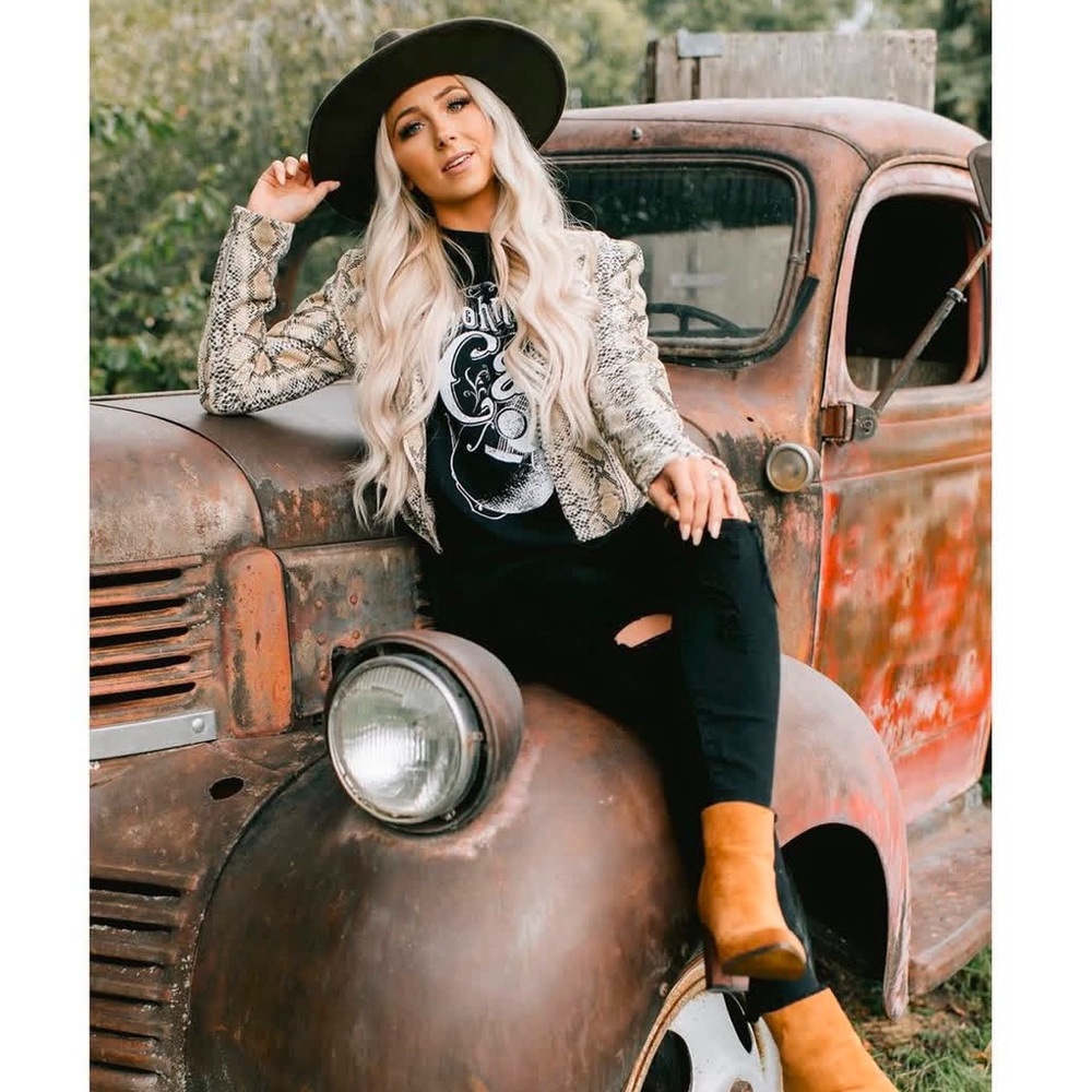 Snake print jacket
